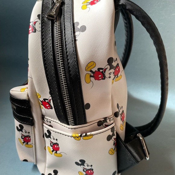 EUC Disney x Loungefly Mickey Mouse Allover Classic Standing Mini Backpack - Picture 5 of 7